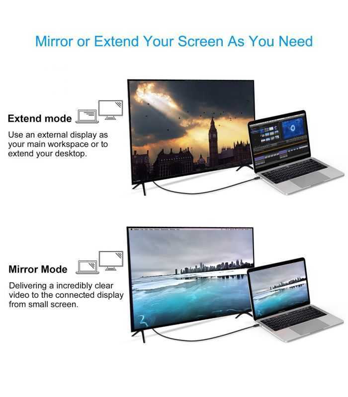 cablu usb type c displayport choetech xcp 1801 18m negru 8