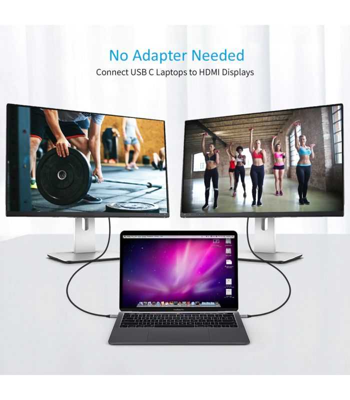 Cablu Usb Type C Hdmi 4k 60hz 2m Negru Choetech Ch0020 Bk