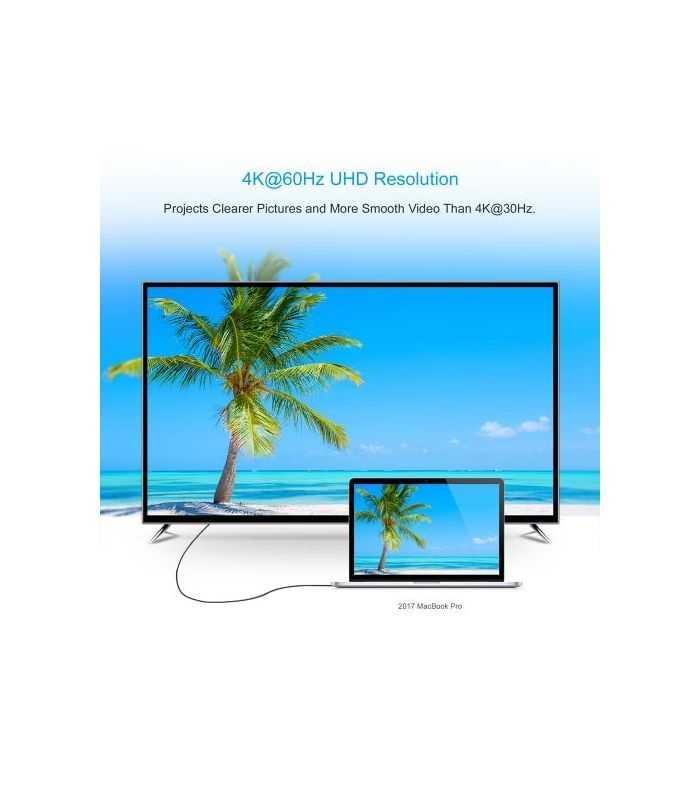 cablu usb type c mini displayport choetech xcm 1501 15m negru 4