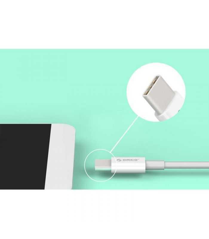 cablu usb type c tata tata 1m alb orico bcu 10 4