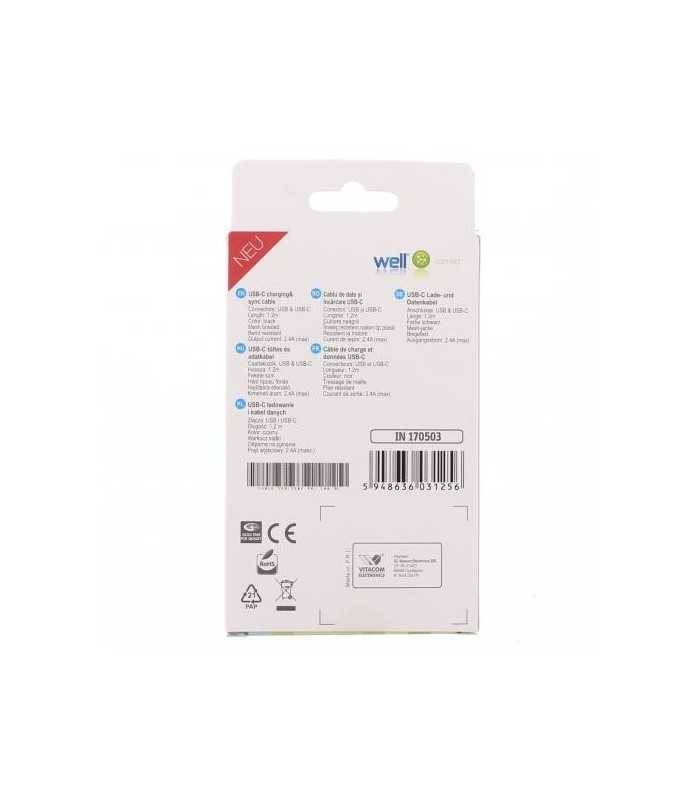 cablu usb type c tata usb 20 tata 12m negru rezistent la indoiri prime well 2