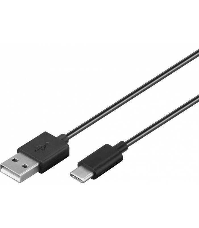 Cablu USB Type C tata - USB 2.0 tata 1m negru Goobay
