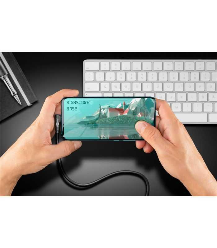 cablu usb type c unghi 90 grade la usb a 30 2m goobay 2