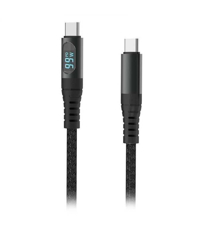 Cablu USB Type C - USB Type C 1m cu afisaj 5A V-Tac SKU-7746