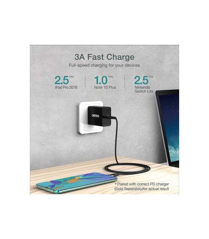 cablu usb type c usb type c choetech xcc 1003 pd 60w 12m negru 2