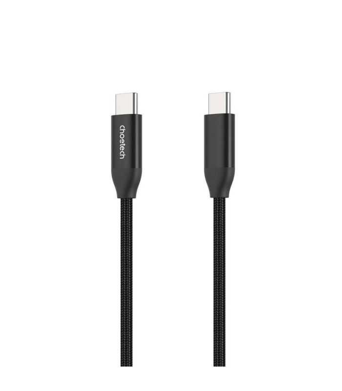 Cablu USB type C - USB type C PD 240W 5A 1m negru textil Choetech XCC-1035-BK