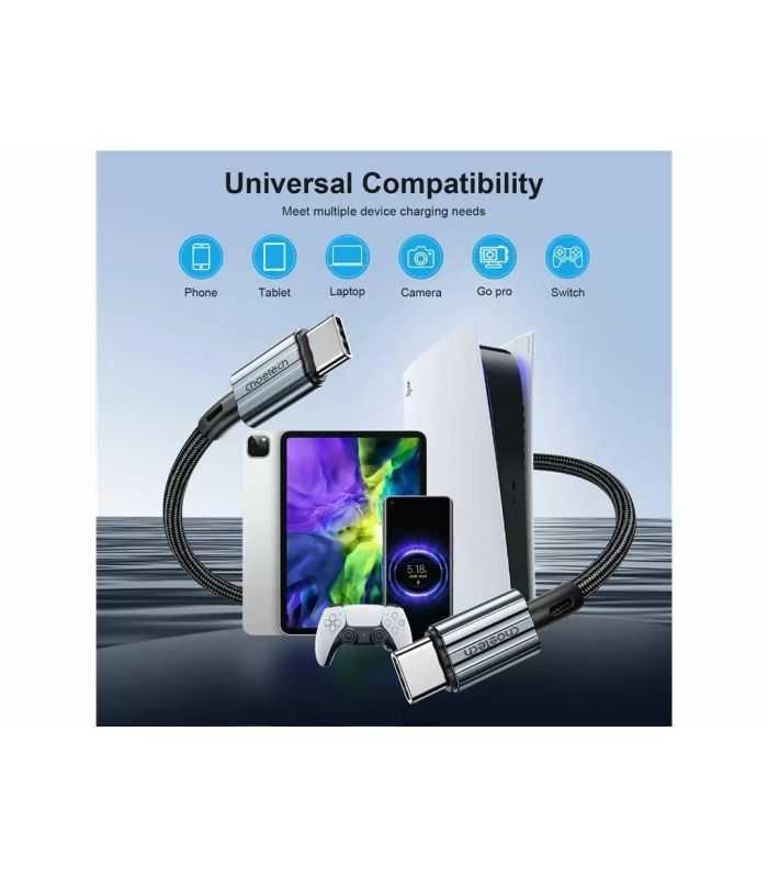 Cablu Usb Type C Usb Type C Pd 60w 3a 2m Negru Textil Choetech Xcc 1015 Bk