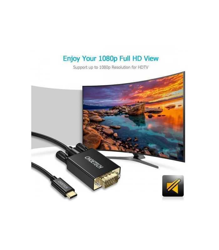 cablu usb type c vga choetech xcv 1801 18m negru 4