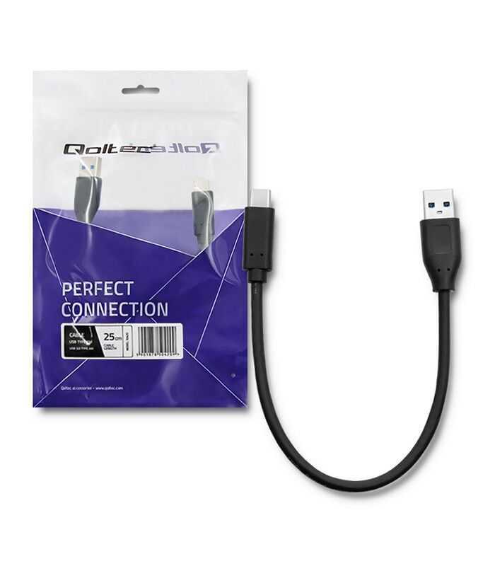 Cablu Usb20 A Mufa Usb Type C Mufa 025m Qoltec 50496