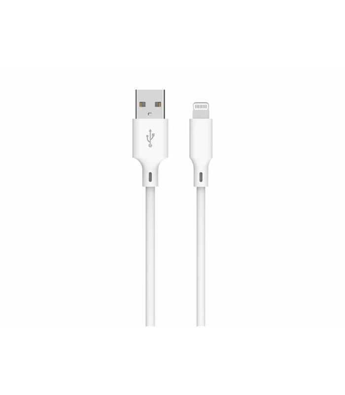 Cablu USB2.0 A tata - Lightning 2m 2.4A alb Well