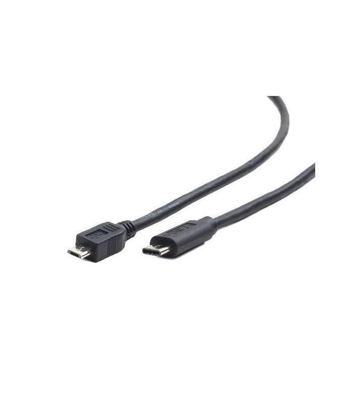 Cablu USB2.0 B micro mufa - USB type C mufa 1m negru PVC GEMBIRD CCP-USB2-MBMCM-1M