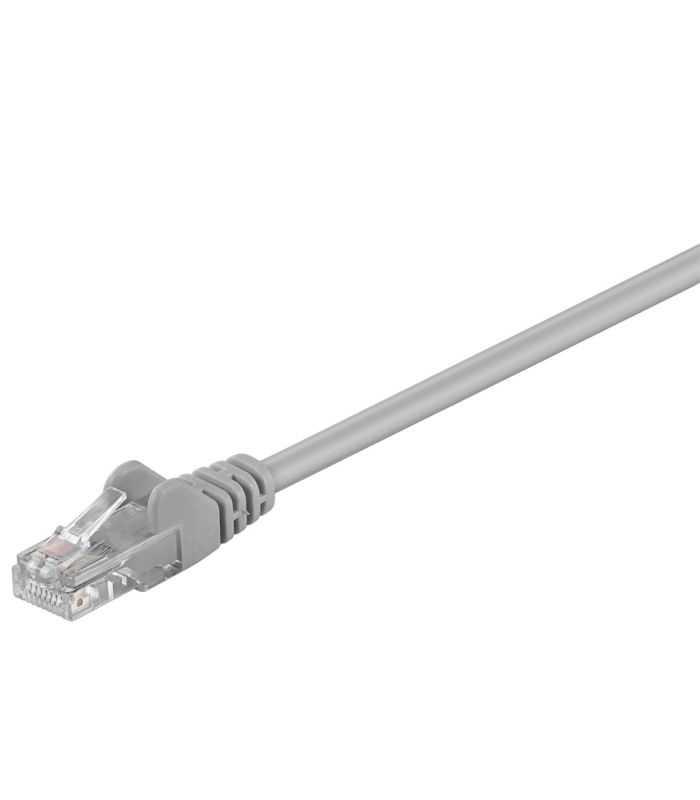 Cablu UTP 2m patchcord retea CCA CAT5e 2x RJ45 neecranat gri