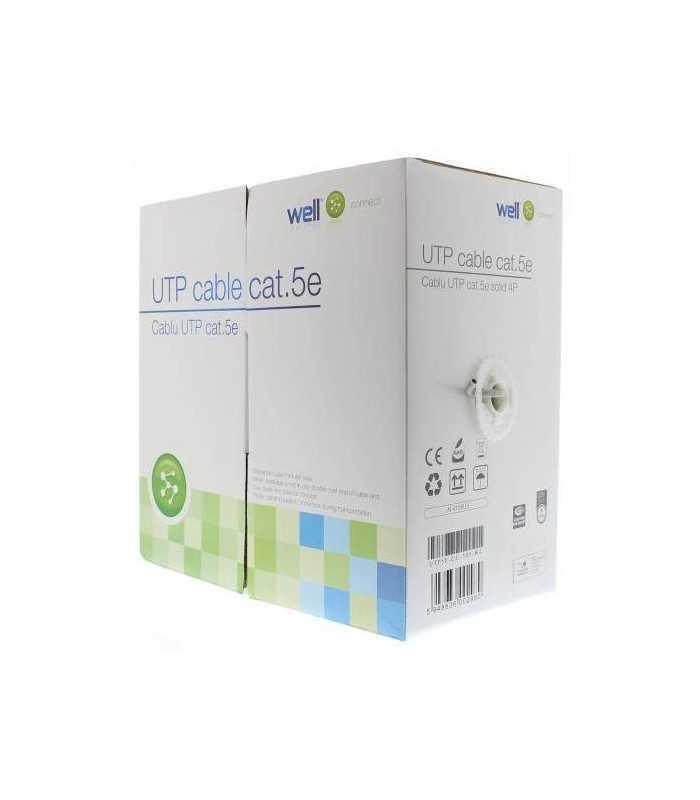 Cablu UTP CAT5e 8 fire din cupru 0.49mm Well