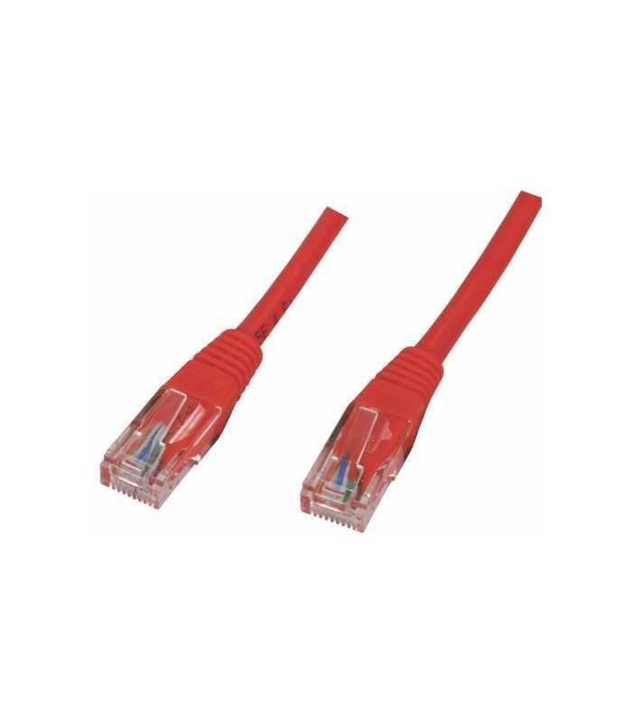 Cablu UTP CAT5e mufat 3m patch cord rosu