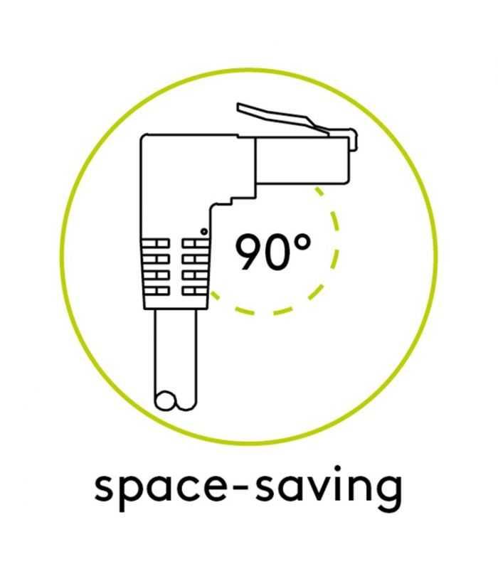 Cablu Utp Cat5e Patch Cord 05m Rj454 Rj45 Cu Mufe Cotite Negru Goobay