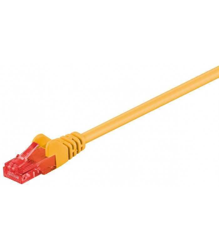 Cablu UTP Cat6 1m patch cord galben Goobay