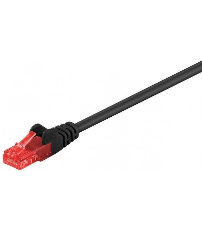 Cablu UTP CAT6 mufat 2m patch cord negru GOOBAY