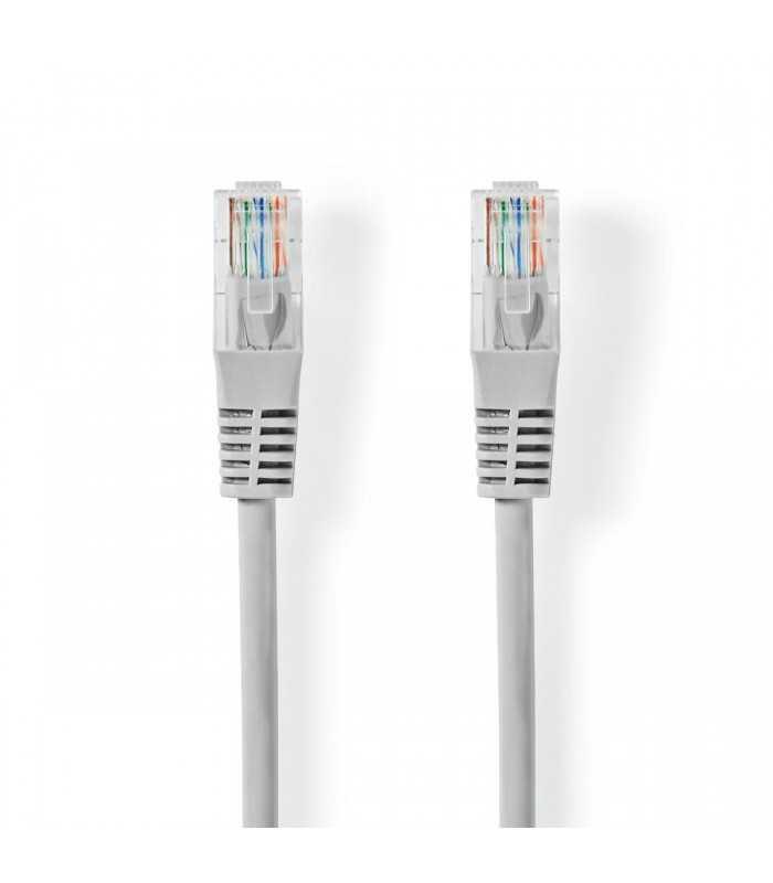 Cablu UTP Nedis Cat5e mufat 0.5m patch cord gri