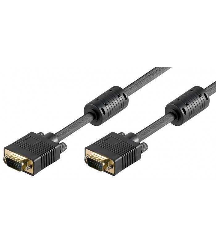 Cablu VGA 5m Full HD 1920x1200 dublu ecranat