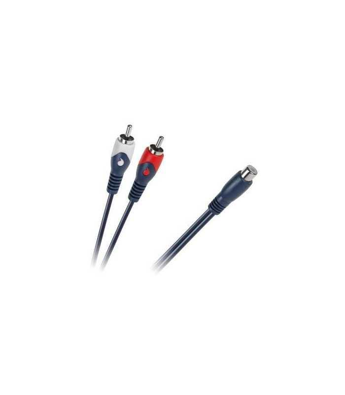 Cablu Y RCA mama la 2x RCA tata 0.2m Cabletech