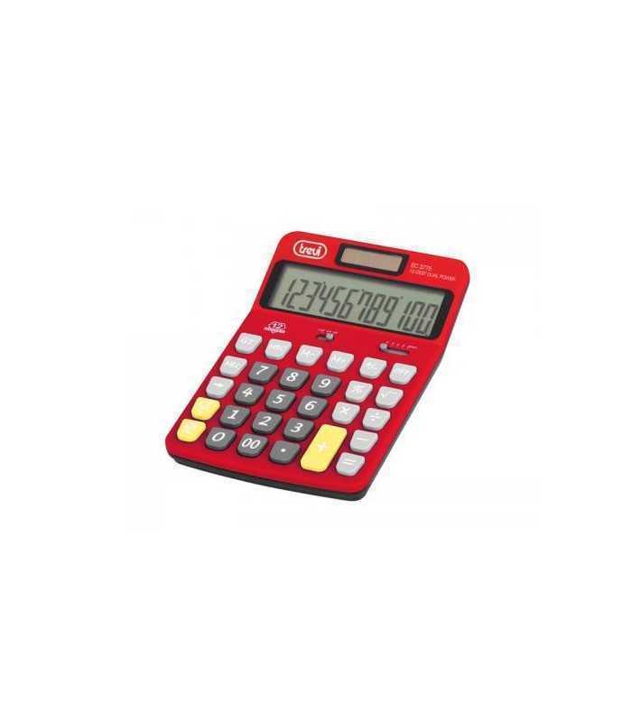 Calculator de birou EC 3775 12 digit baterie +solar rosu Trevi