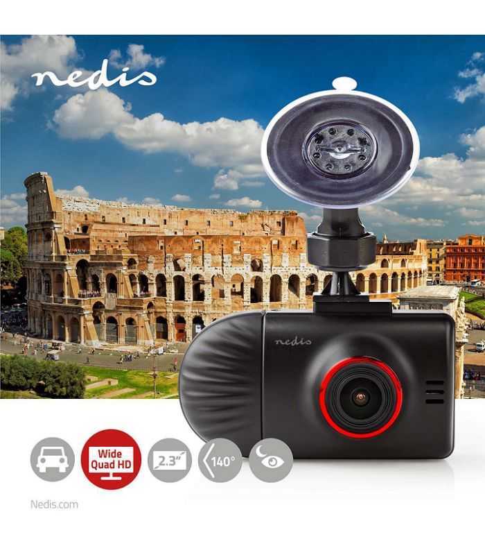 Camera auto DVR dubla Wide Quad HD 1440p 2K 2 CH 2.31" Nedis