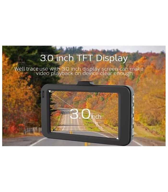 Camera Auto Well Trace 1080p Fhd 720p Ecran 3 Dvr Car Trace Wl