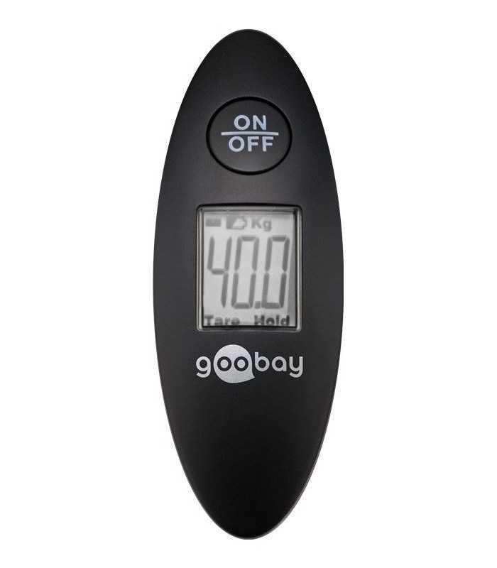 cantar digital cu lcd pentru bagaje max 40kg negru goobay 1