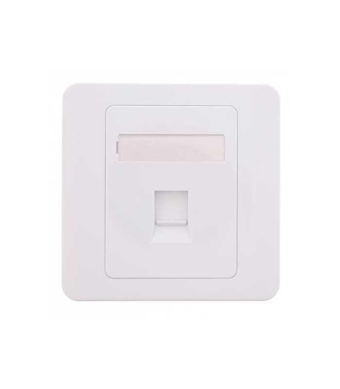 Capac priza RJ45 fara Keystone 1-port alb Well