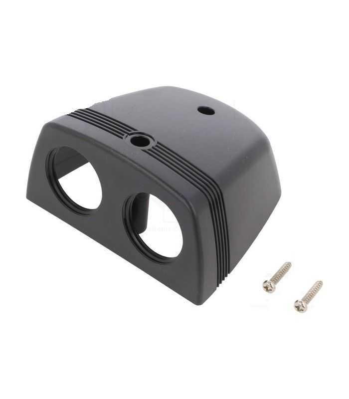 Carcasa aplicata pentru 2x prize auto negru SCI A13-142-8