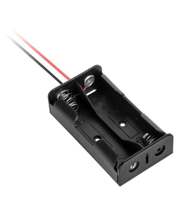 Carcasa suport 2x 18650 soclu cu fire terminale 10cm