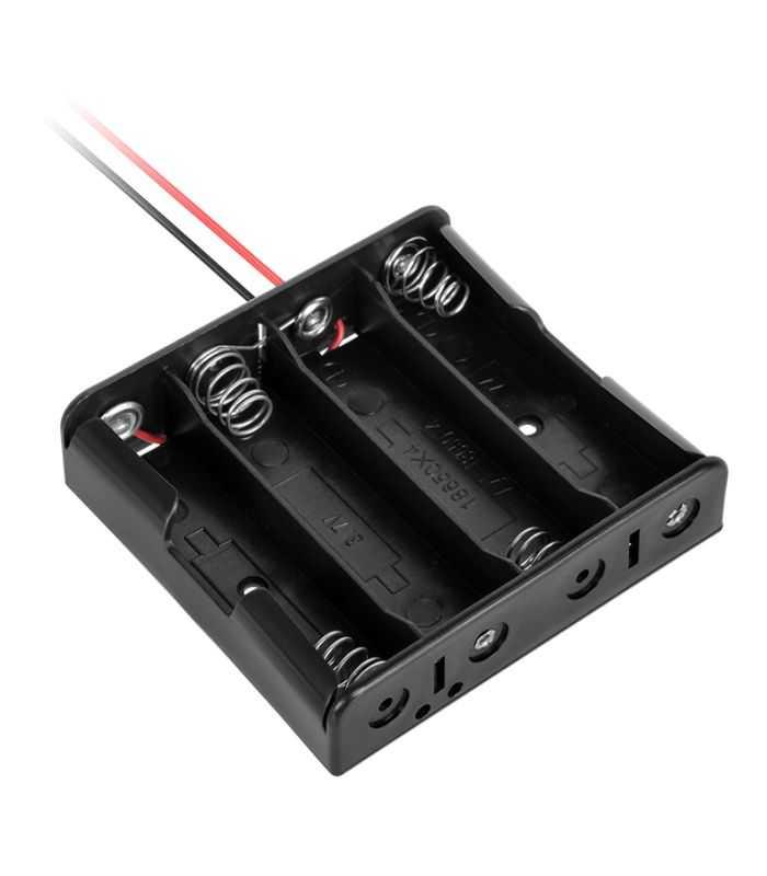 Carcasa suport 4x 18650 soclu cu fire terminale 10cm
