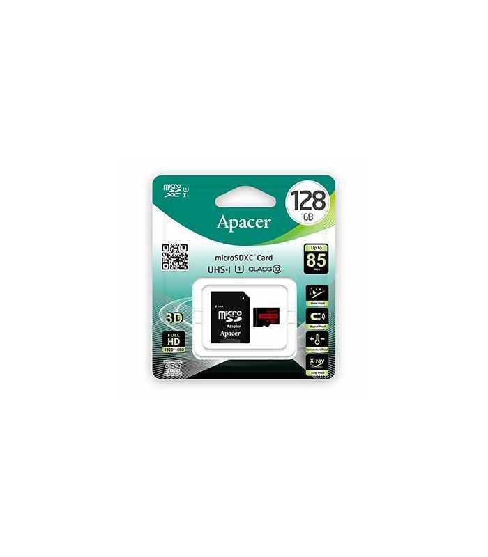 card microsdxc uhs i apacer 128gb r85 clasa10 cu adaptor sd citire 85mb s 2