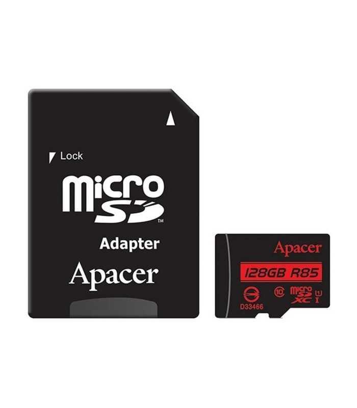 Card microSDXC UHS-I Apacer 128GB R85 clasa10 cu adaptor SD citire 85MB/s