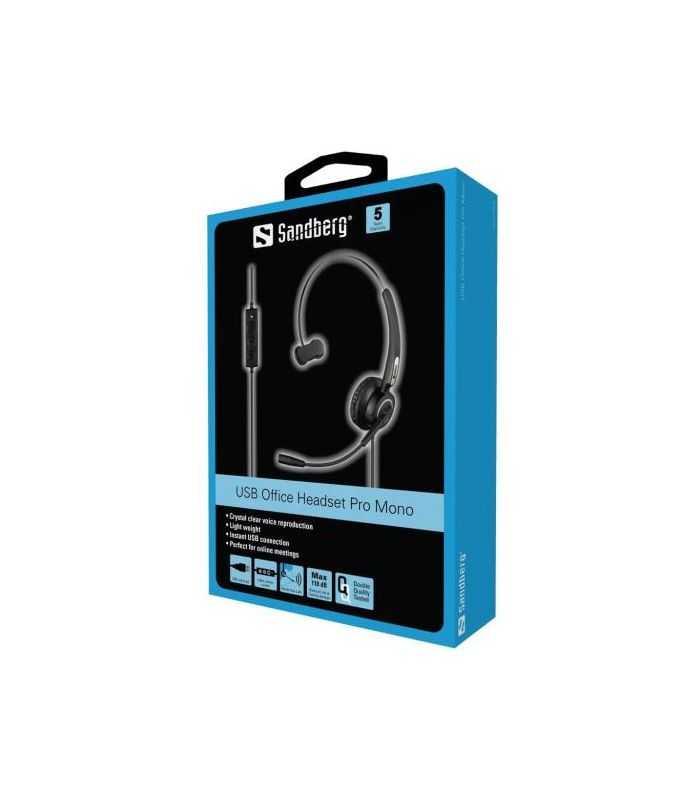 casca audio sandberg 126 14 office pro mono usb microfon negru 2