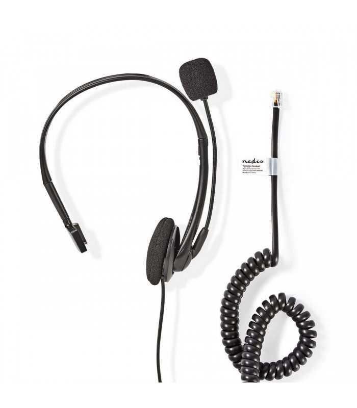 Casca call center mono Mufa RJ9 2.2m Nedis