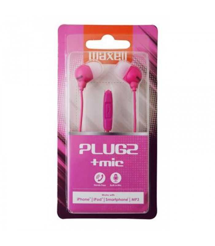 casca in ureche 35 mm roz cu microfon plugz maxell 2