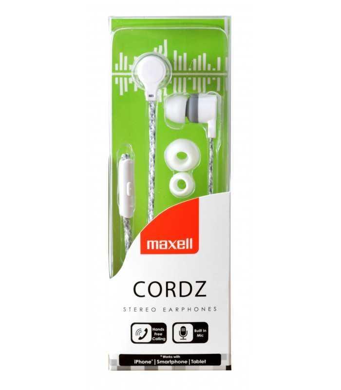 casca in ureche alb cordz maxell 2