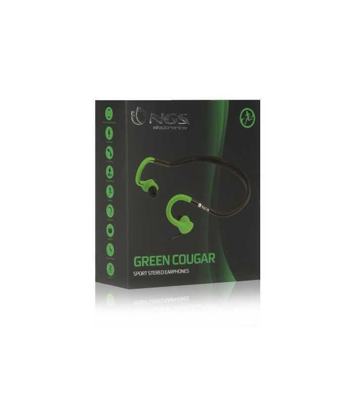 casca stereo in ureche 35 mm cougar verde negru rezistenta la apa ngs 1