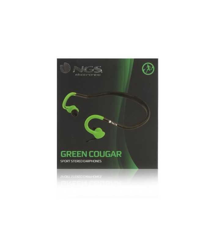 casca stereo in ureche 35 mm cougar verde negru rezistenta la apa ngs 2
