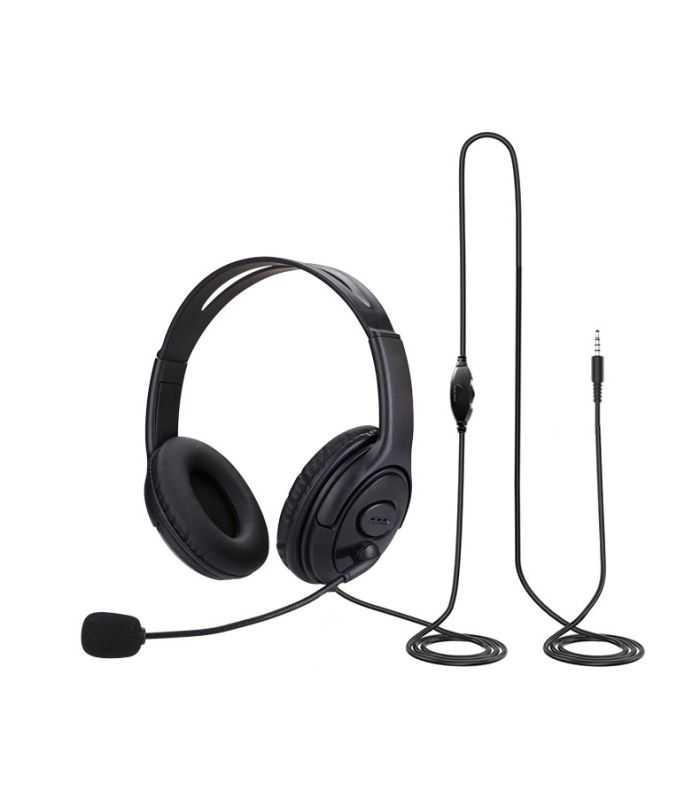 Casca stereo multimedia 40mm cu microfon brat flexibil 3.5 mm jack 4 contacte cablu 2m HS MM01-HCT