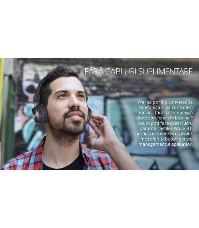 casti audio bluetooth wave negru krugermatz 4