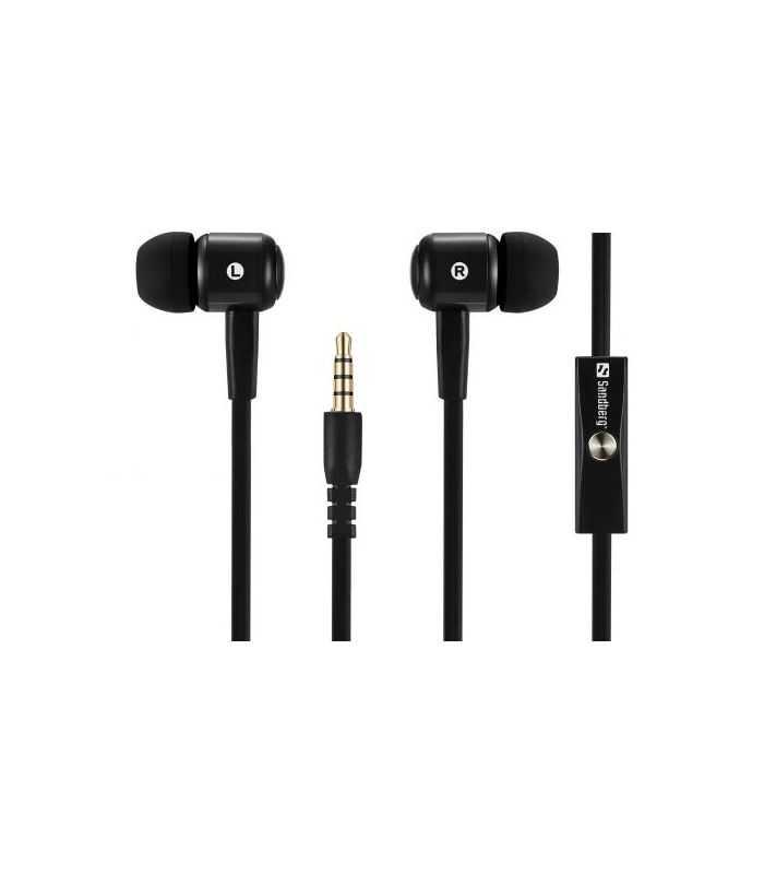 casti audio in ear cu fir sandberg 125 62 microfon negru 1