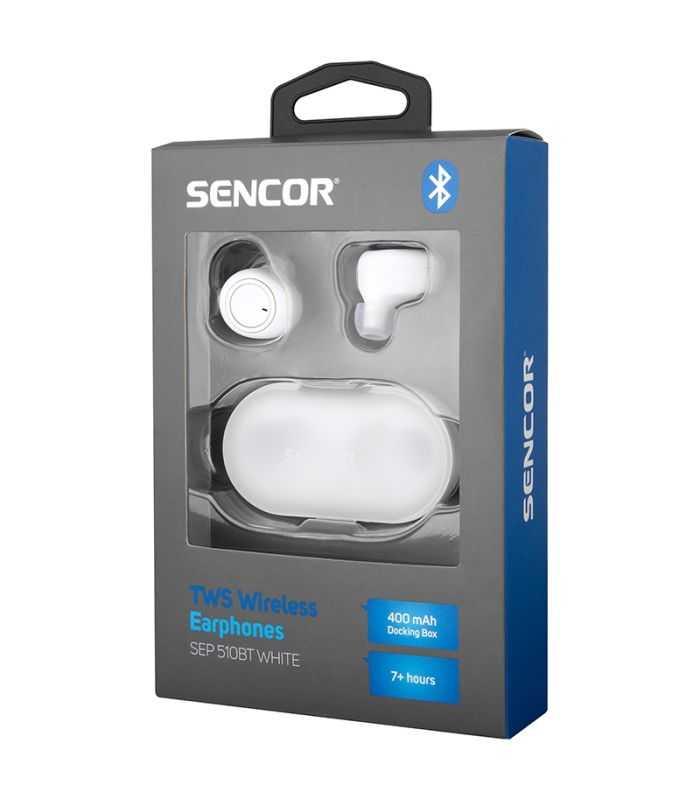 Casti Bluetooth 50 Tws Alb Sencor Sep 510bt Wh