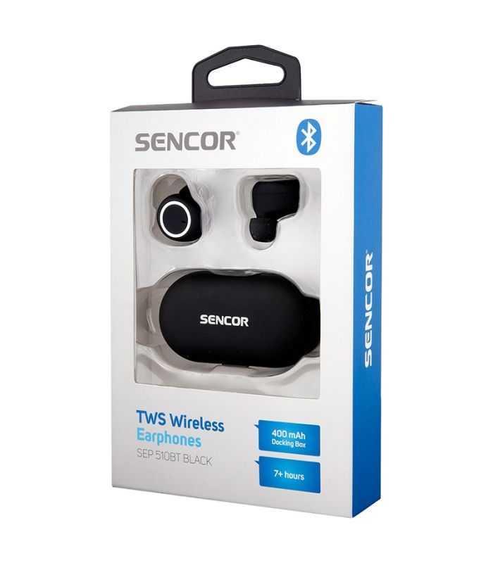Casti Bluetooth 50 Tws Negru Sencor Sep 510bt Bk