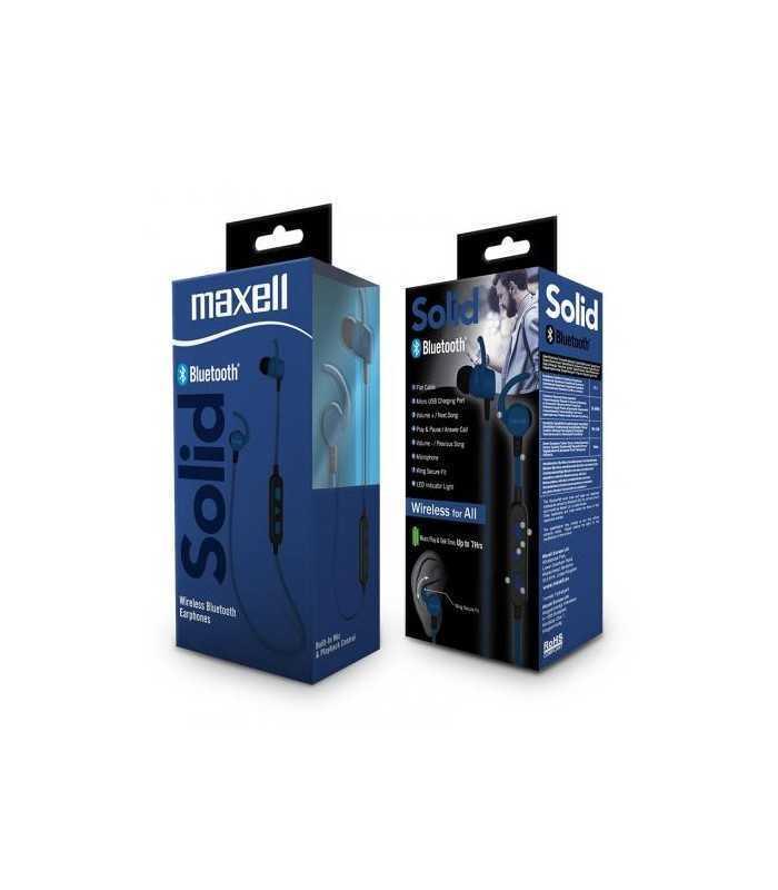 casti bluetooth maxell bt100 stereo albastru 1