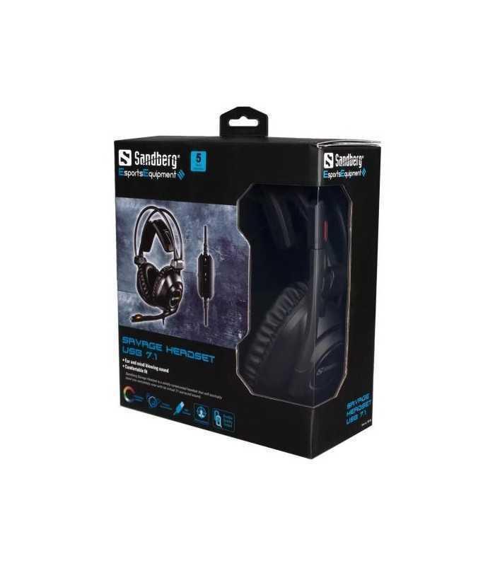 casti gaming sandberg 126 08 savage 71 usb microfon rgb 1