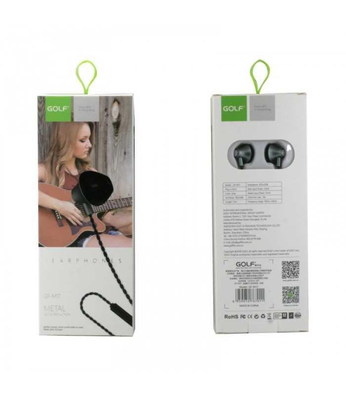 Casti HandsFree Stereo cu microfon Golf M17 gri