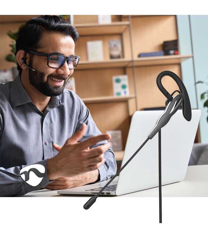 Casti Headset In Ear Usb A Usb Type C 18m Negru Nedis Chstum210bk