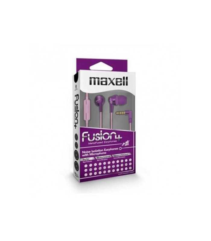 Casti in ureche roz cu mov FUSION Flower Maxell